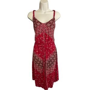 Lucky Brand Boho Paisley Bandana Tank Dress Women’s Size 2X